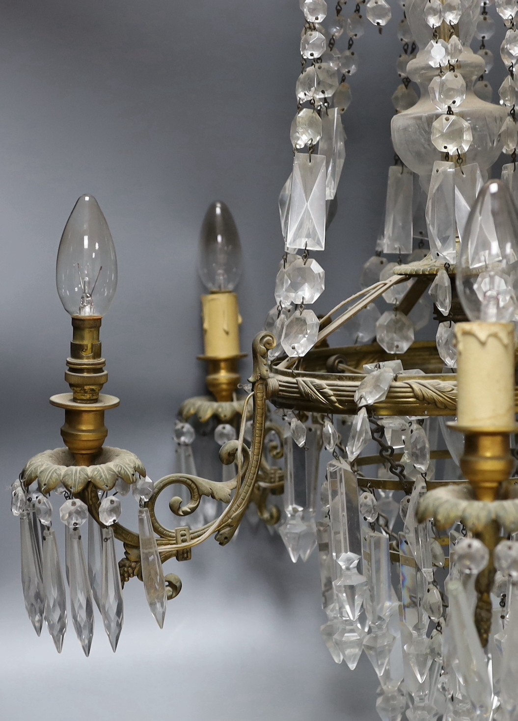 A five light bag chandelier
